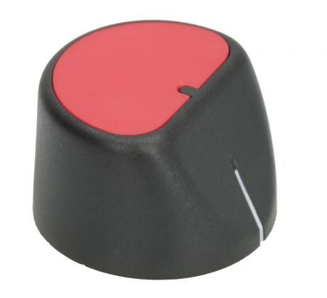 Gombík 45 mm čierno-červený 6x4,6 mm
