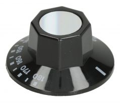 Gombík 50 mm black 100-180C 6x4,6 mm
