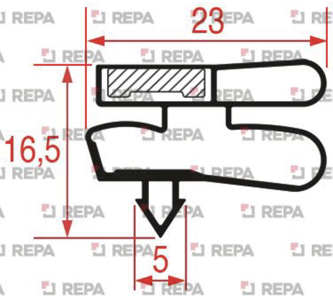 Tesnenie dverí na chladničku Horeca 1686x722 mm