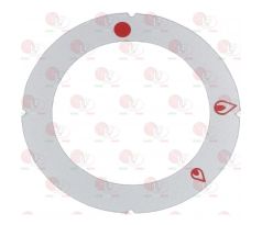 Samolepiaci disk 63 mm so symbolom plameňa