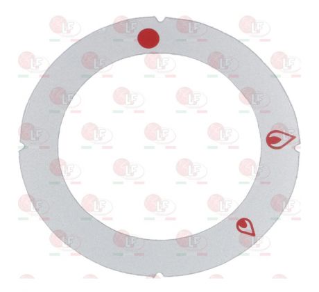Samolepiaci disk 63 mm so symbolom plameňa