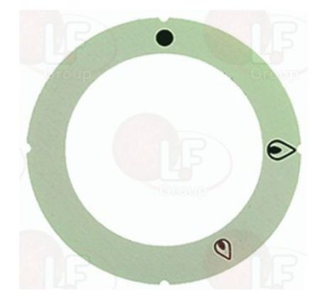 Samolepiaci disk 63 mm so symbolom plameňa bez iskry