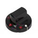 Gombík BLACK 60 mm so symbolom plameňa 10x8 mm