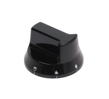 Gombík 52 mm so symbolmi čierny 8x6,5 mm