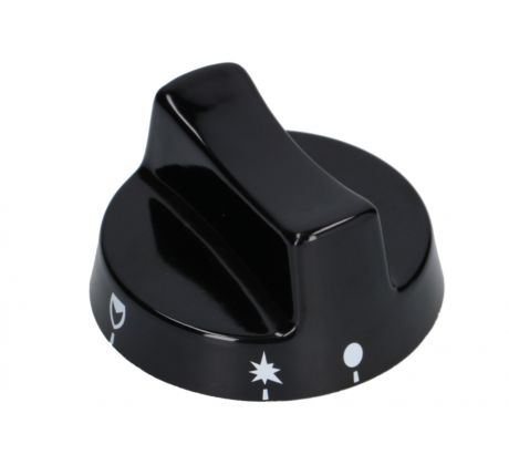 Gombík 63 mm so symbolmi čierny 10x8 mm