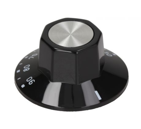 Gombík 50 mm black 30-90C 6x4,6 mm
