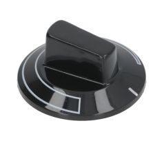 Gombík čierny 50 mm 6x4,6 mm so šípkou