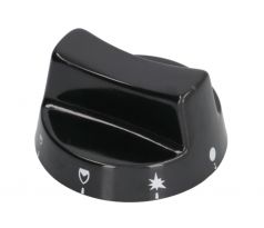 Gombík 63 mm so symbolmi čierny 8x6,5 mm